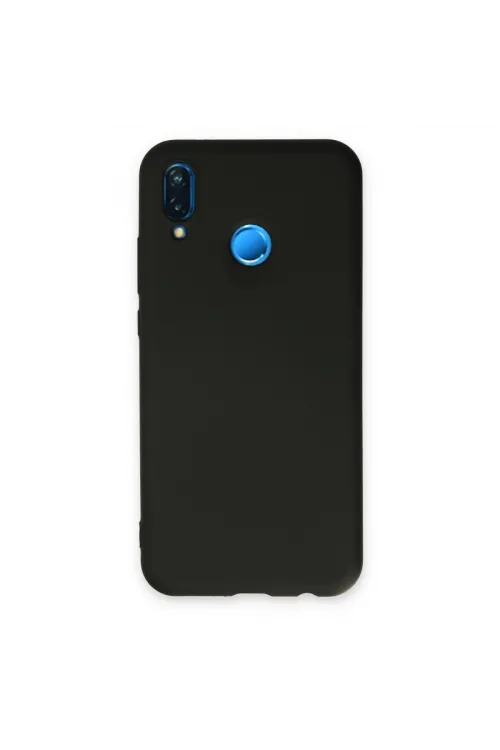 Huawei P20 Lite Kılıf Nano İçi Kadife Silikon - Siyah