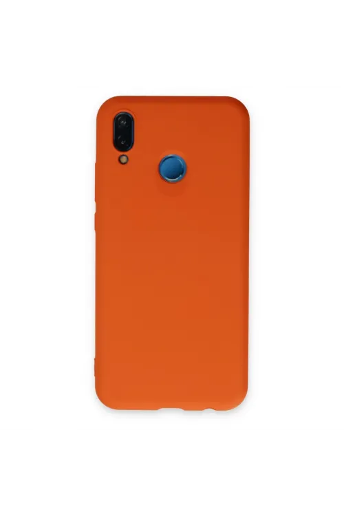 Huawei P20 Lite Kılıf Nano İçi Kadife Silikon - Turuncu