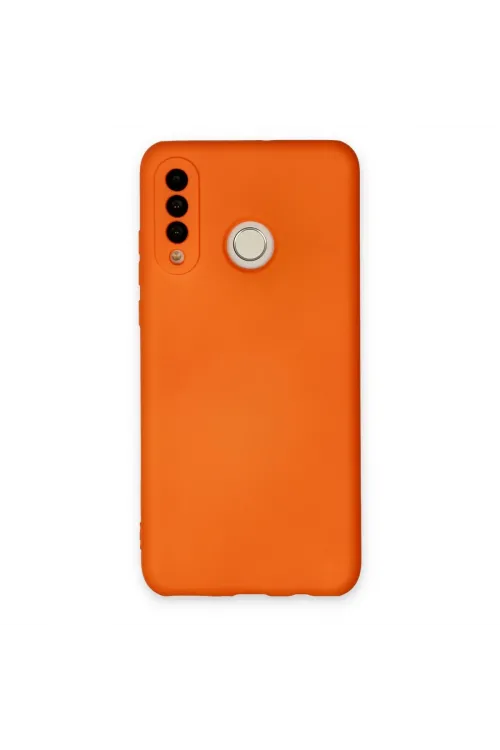 Huawei P30 Lite Kılıf Nano İçi Kadife Silikon - Turuncu