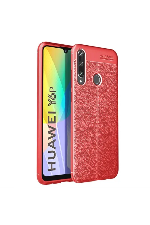 Huawei Y6p Kılıf Auto Focus Kapak - Kırmızı