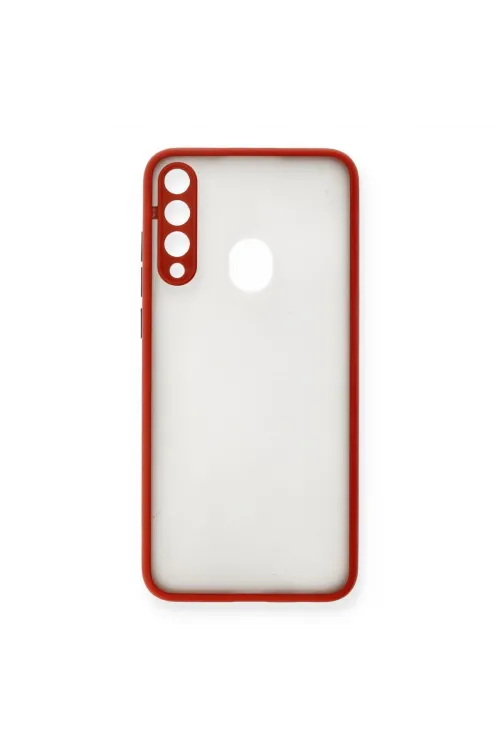 Huawei Y6p Kılıf Montreal Silikon Kapak - Kırmızı