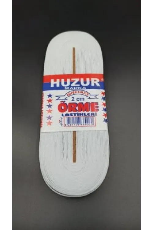 Huzur Beyaz Ve 2 Cm Paça Lastik Yassı Geniş 10 Mt IEGUYTL