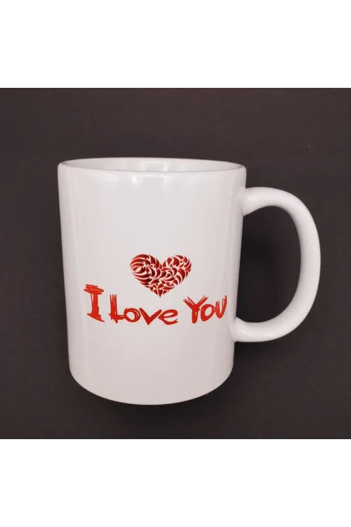 I Love You Baskılı Bardak