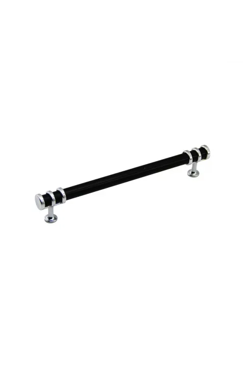 İbico-956 ( 16cm ) ( Yüzük Krom & Kulp Siyah ) Boru Çekmece Kulp*10x5
