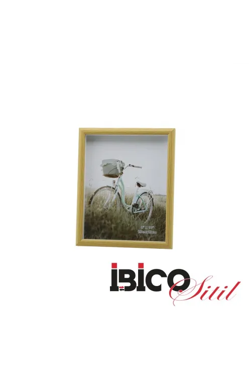 İbico İ12-028 ( 8x10 & 20x25cm ) ( Kalın & Lüx Bambu & Tek Renk Çerçeve ) Ahşap Resim Çerçevesi *36=k