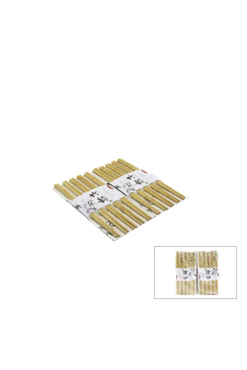 İbico İ22-326 ( 10çift ) Stıck Çin Çubuk ( Suşi ) Bambu & Ahşap Kaşık*12x20