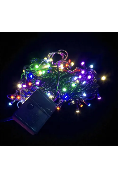 10 M 100 Led Damla Uçlu RGB Işık SİYAH Kablo MZ-17-2
