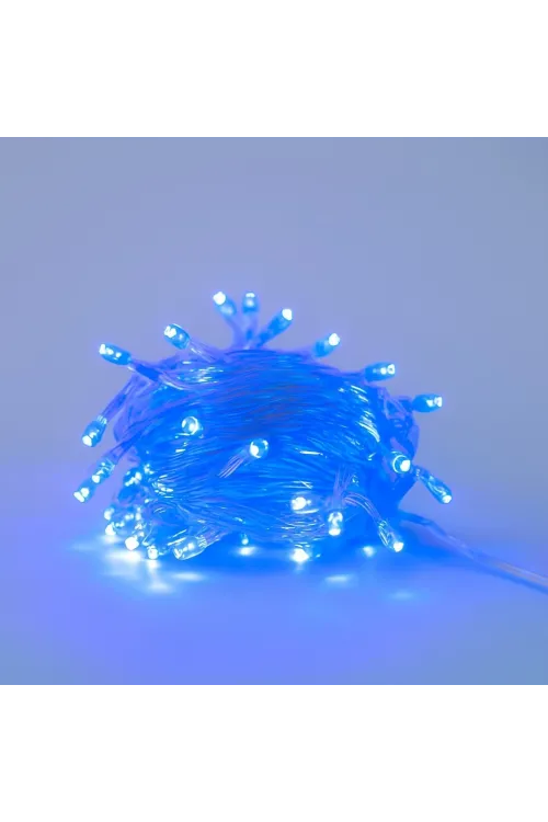10 Metre 100 Ledli 8 Fonksiyonlu Dekoratif Lambader Mavi Lamba