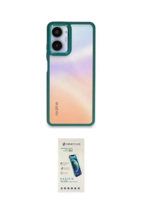 ieg™ 10 Pro 5G Kılıf Eksen Doku Prime - Şeffaf Pasifik Cam Ekran Koruyucu