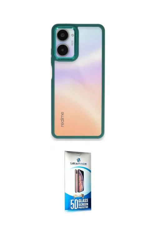 ieg™ 10 Pro 5G Kılıf Eksen Doku Prime - Siyah 5D Eko Cam Ekran Koruyucu