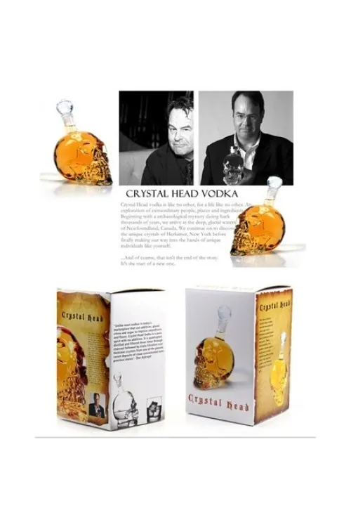 1000 ml Crystal Head Kuru Kafa İçki Şişesi