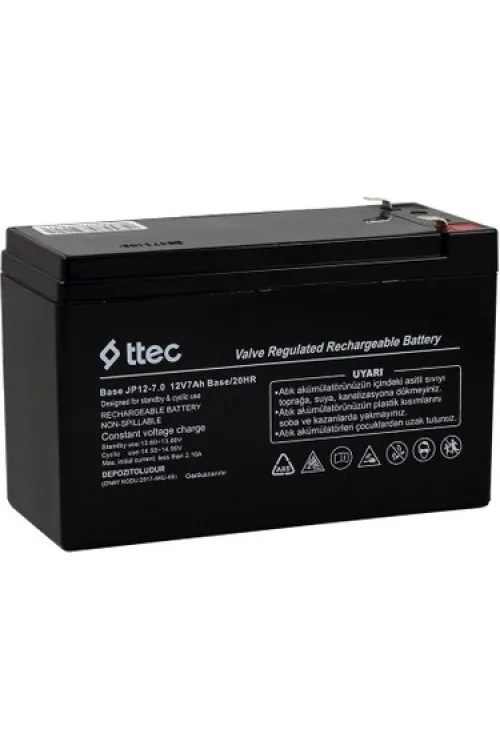 TTEC 12V 7 AH Base Kuru Bakımsız Akü