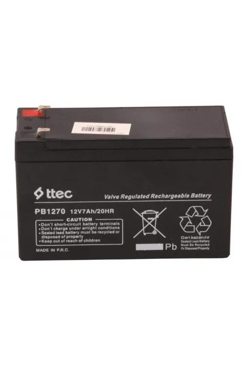 TTEC 12V 7 AH Kuru Bakımsız Akü