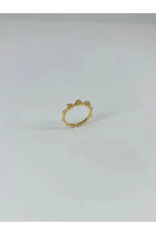 IEG - 14 K Gold Kaplama Zirkon Taşlı Yüzük