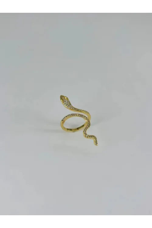 IEG - 14 K Gold Kaplama Zirkon Taşlı Yüzük