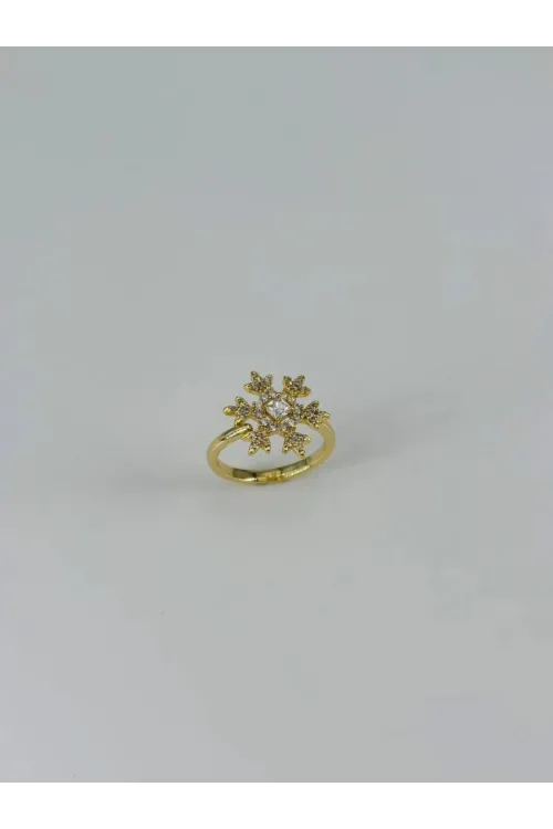 IEG - 14 K Gold Kaplama Zirkon Taşlı Yüzük