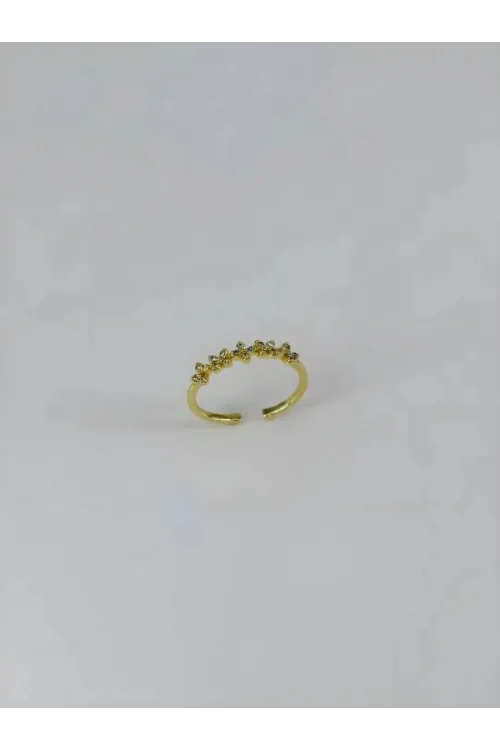 IEG - 14 K Gold Kaplama Zirkon Taşlı Yüzük