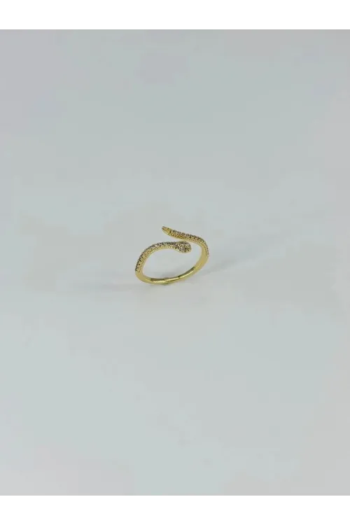 IEG - 14 K Gold Kaplama Zirkon Taşlı Yüzük
