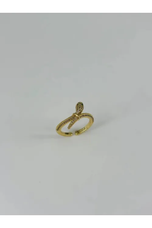 IEG - 14 K Gold Kaplama Zirkon Taşlı Yüzük