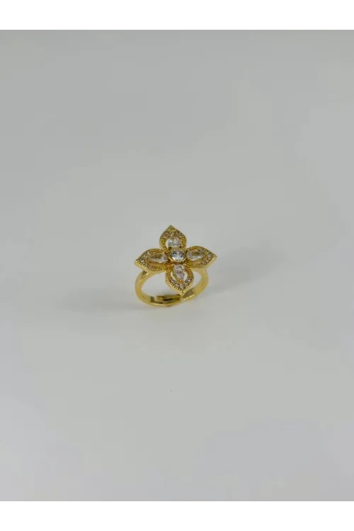 IEG - 14 K Gold Kaplama Zirkon Taşlı Yüzük