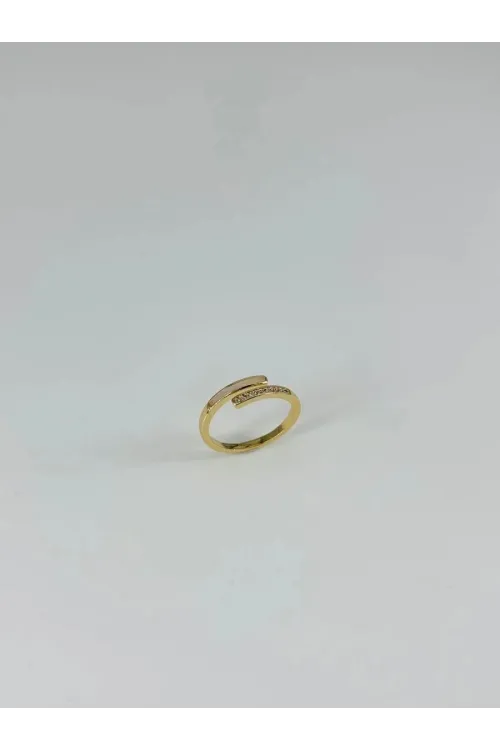 IEG - 14 K Gold Kaplama Zirkon Taşlı Yüzük