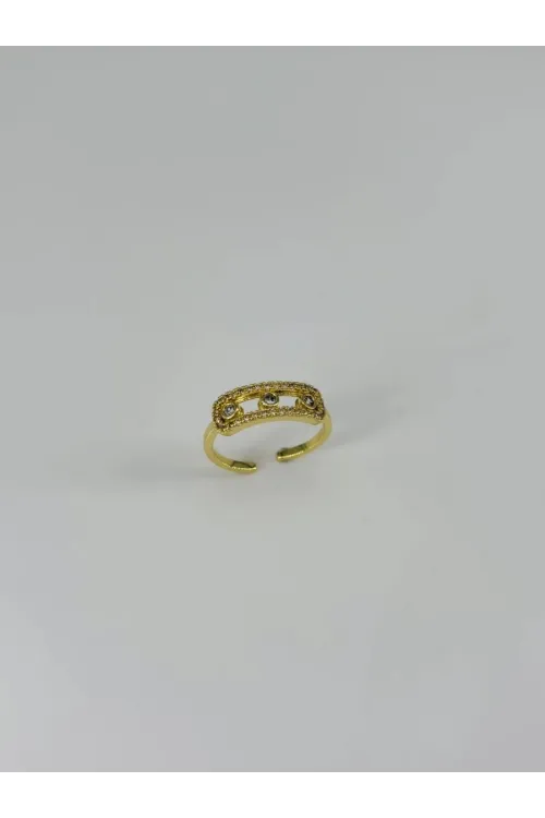 IEG - 14 K Gold Kaplama Zirkon Taşlı Yüzük