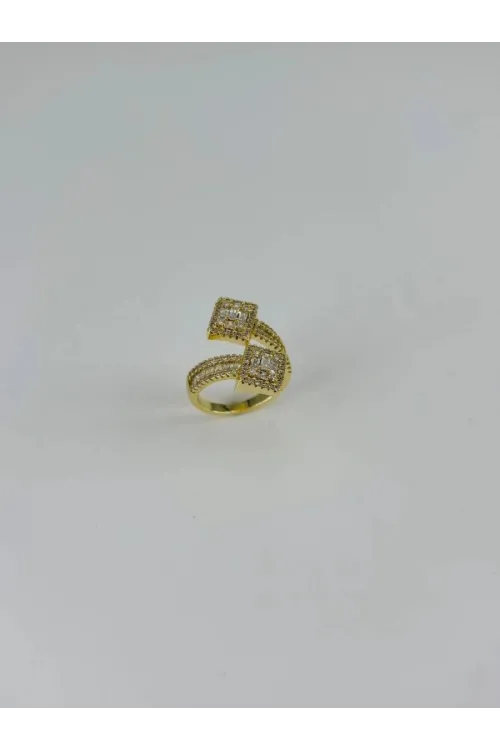 IEG - 14 K Gold Kaplama Zirkon Taşlı Yüzük