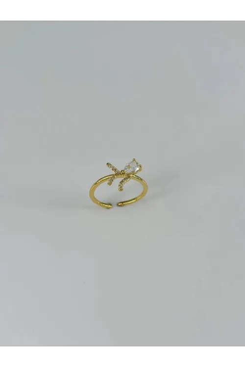IEG - 14 K Gold Kaplama Zirkon Taşlı Yüzük
