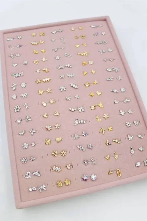 IEG - 140lı Standlı Tragus Küpe - Çok Renkli