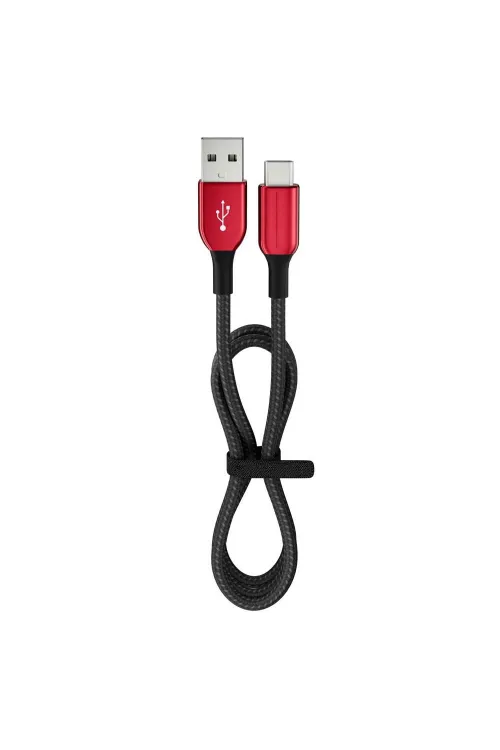 15 Watt 3A Usb-A To Type-C 1.2M Hızlı Şarj Kablosu Kırmızı FC36