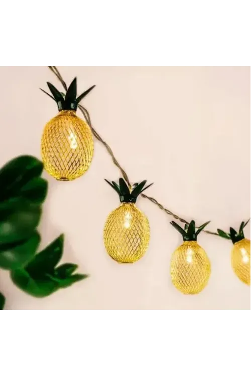 2 Metre 10 LED Pilli 2 Kademeli Ananas Led Işık