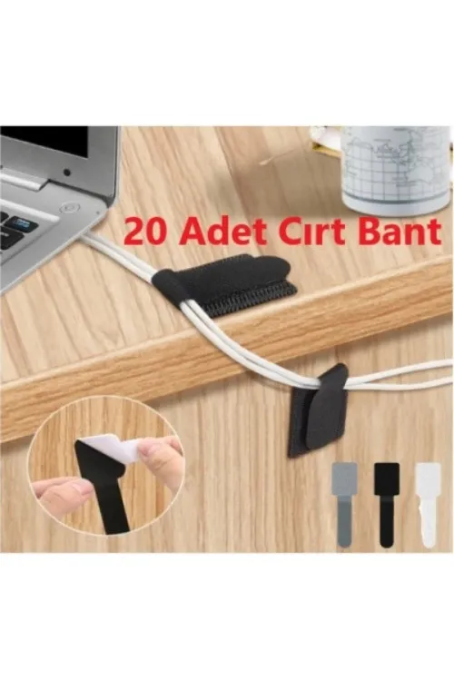 20 Adet Kendinden Yapışkanlı Cırt Cırtlı Bant