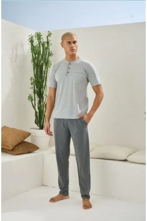 ieg™  2090 Erkek Midi Yaka Pijama Takım