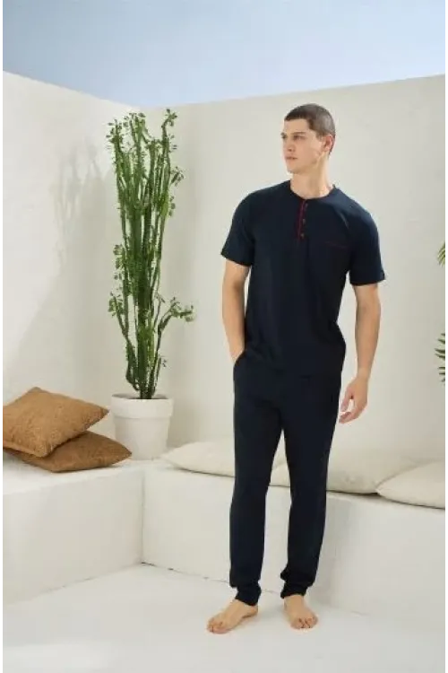 ieg™  2090 Erkek Midi Yaka Pijama Takım