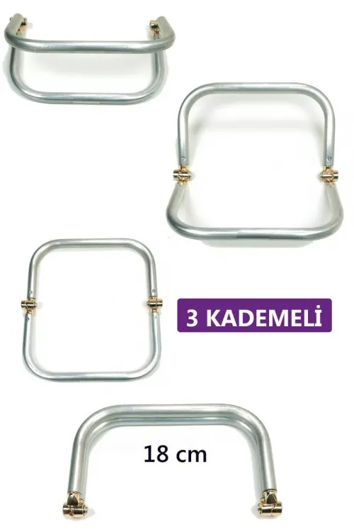 IEG - 3 Kademeli Gizli Metal Mango Çanta Bursu – 18 Cm - Metal Çanta Aparatı