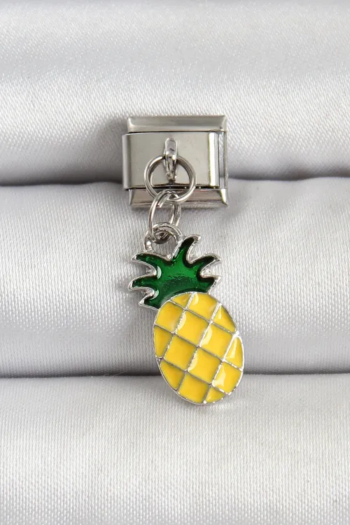 316L Çelik Gümüş Renk Ananas Model Nomination Charm TJ-BC1496