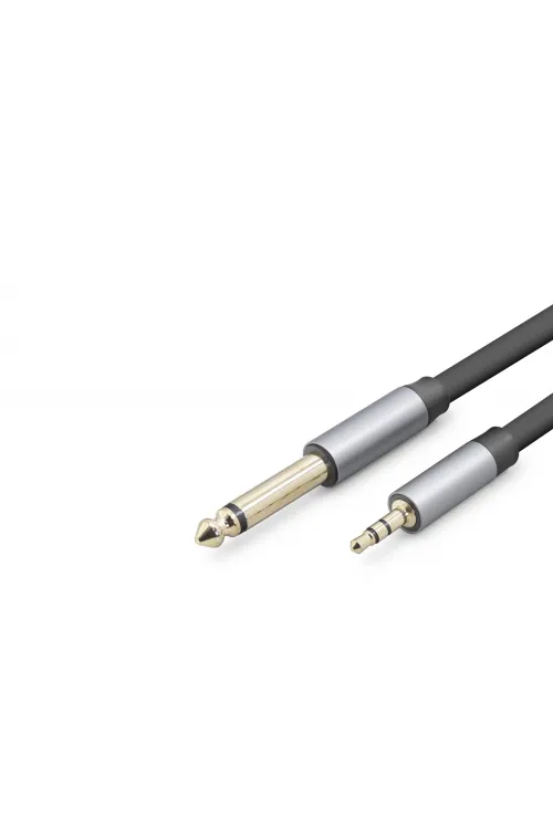 3.5Mm To 6.35Mm Gitar Kablosu 1.5 M - Siyah HDX1079