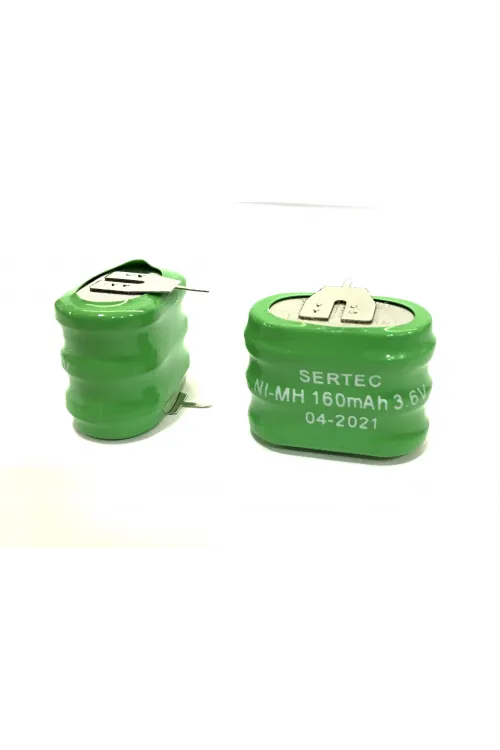 3.6V 3S1P 160 Mah 2 Pin NI-MH Buton Pil