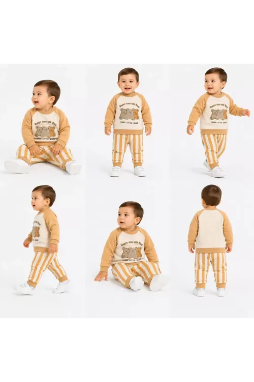 6/24 Ay Ayıcık Nakış Bebek Takımı