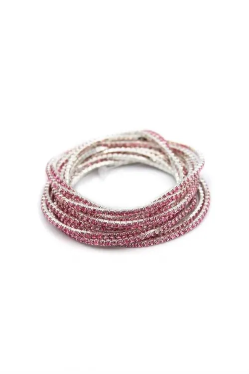 IEG - 6lı Lastikli Bileklik - Pembe