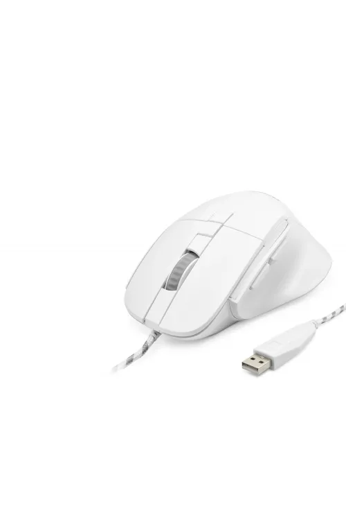 7D Ergonomi̇k Kablolu Ofi̇s Mouse 3600 Dpi - Beyaz ND1209W