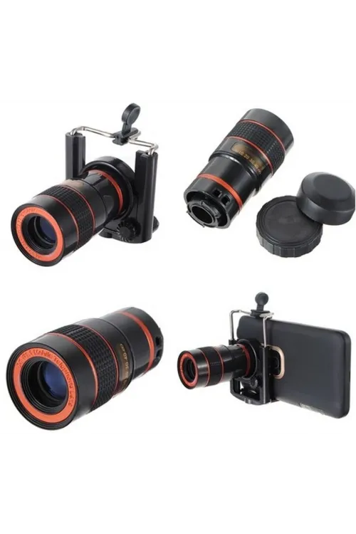 8X18 Zoom Teleskop Telefon Kamera Lensi Mini El Dürbünü