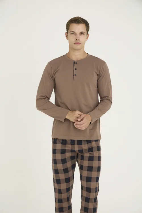 ieg™  9221 Erkek Midi Yaka Pijama Takım