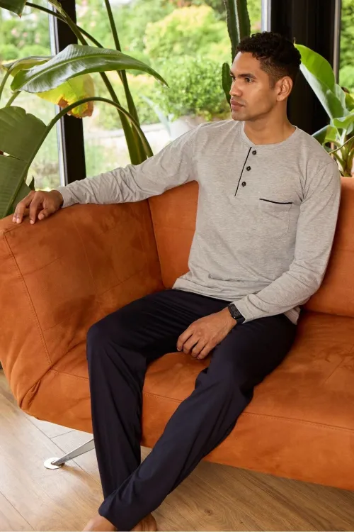 ieg™  9250 Erkek Midi Yaka Pijama Takım