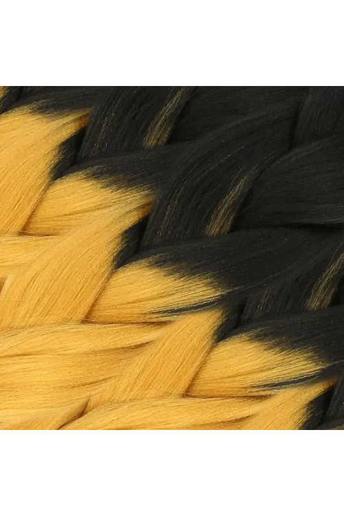 Afrika Örgülük Sentetik Ombreli Saç 100 Gr. - Siyah / Gold Sarı