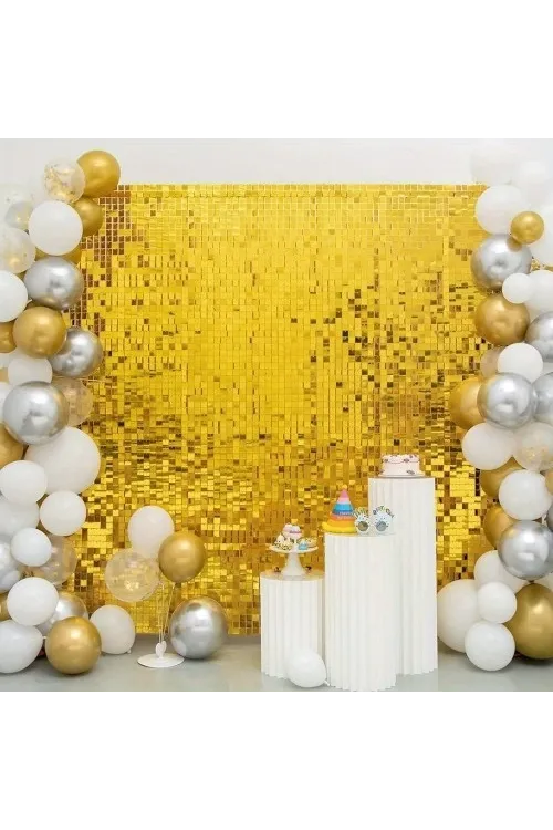 Altın Gold Renk Fon Perde Dekor