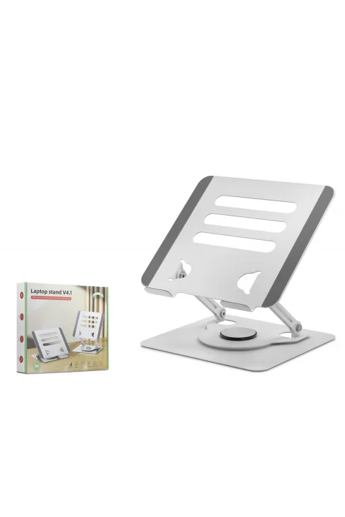 Alüminyum Alaşim 360 Derece Dönebilen Premium Laptop Standi - Silver HDX8019