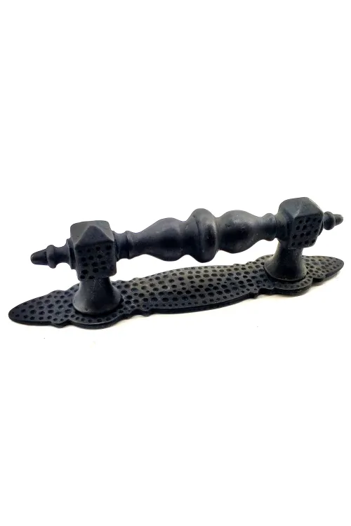ieg™ Antika Tarz Dekoratif Pirinç Ağır Kapı Çekme Kolu - Küçük, 215x40 mm, Oksit