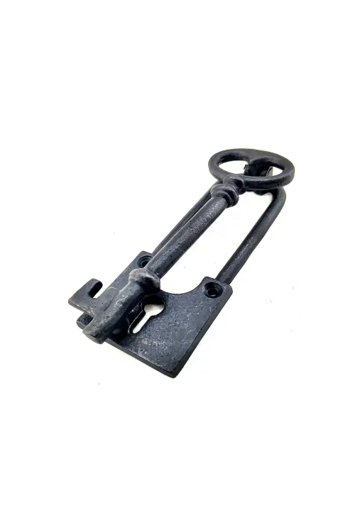ieg™ Antika Tarz Dekoratif Pirinç Anahtar Kapı Tokmağı, Taktak - 170x60mm, Oksit