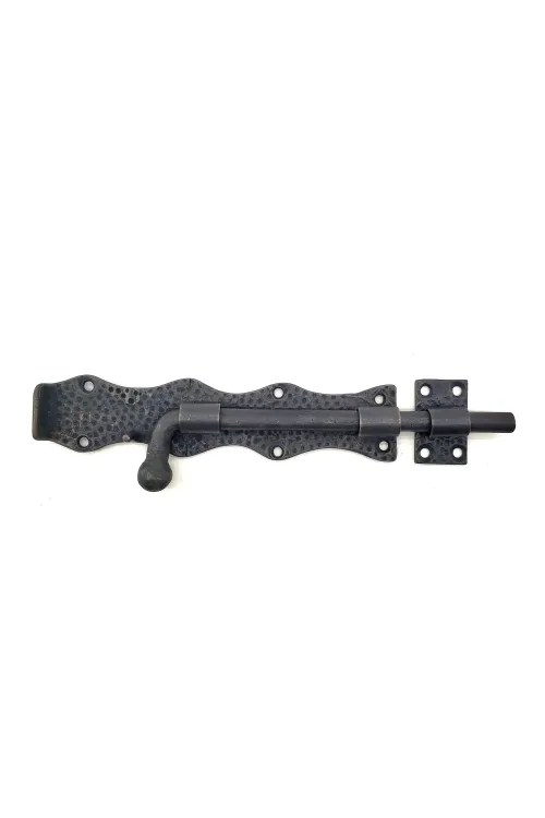 ieg™ Antika Tarz Dekoratif Pirinç Dövme Kapı Sürgüsü - 20cm, Oksit